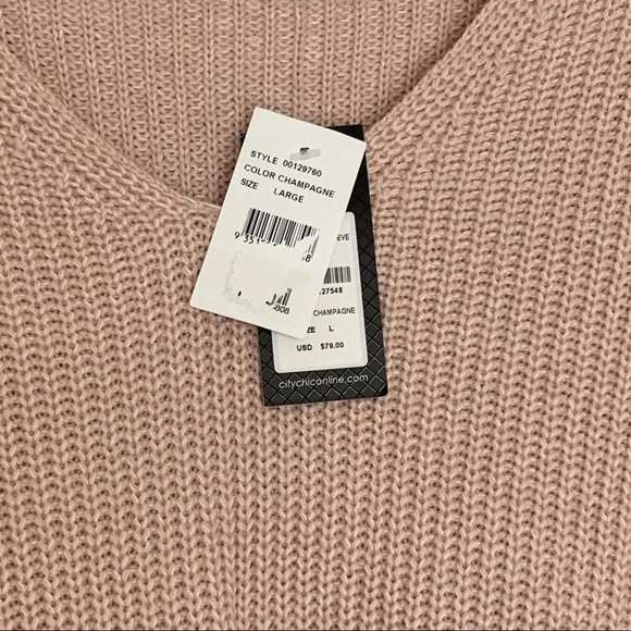 City Chic Jumper Eyelet Sweater Size L - Picture 4 of 7